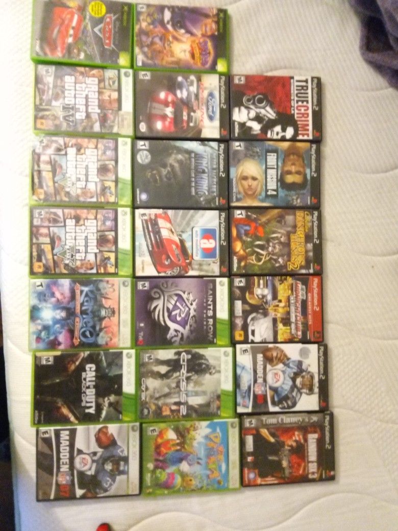 PS2 And Xbox ,Xbox360 Games 