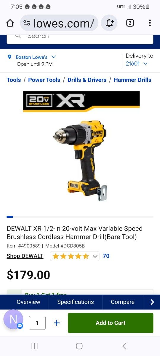 Dewalt 20v Xr Hammer Drill 