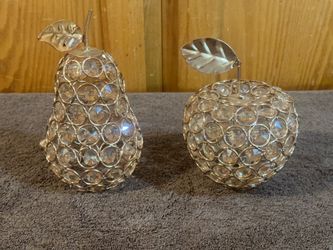 Crystal Beaded Apple & Pear Set
