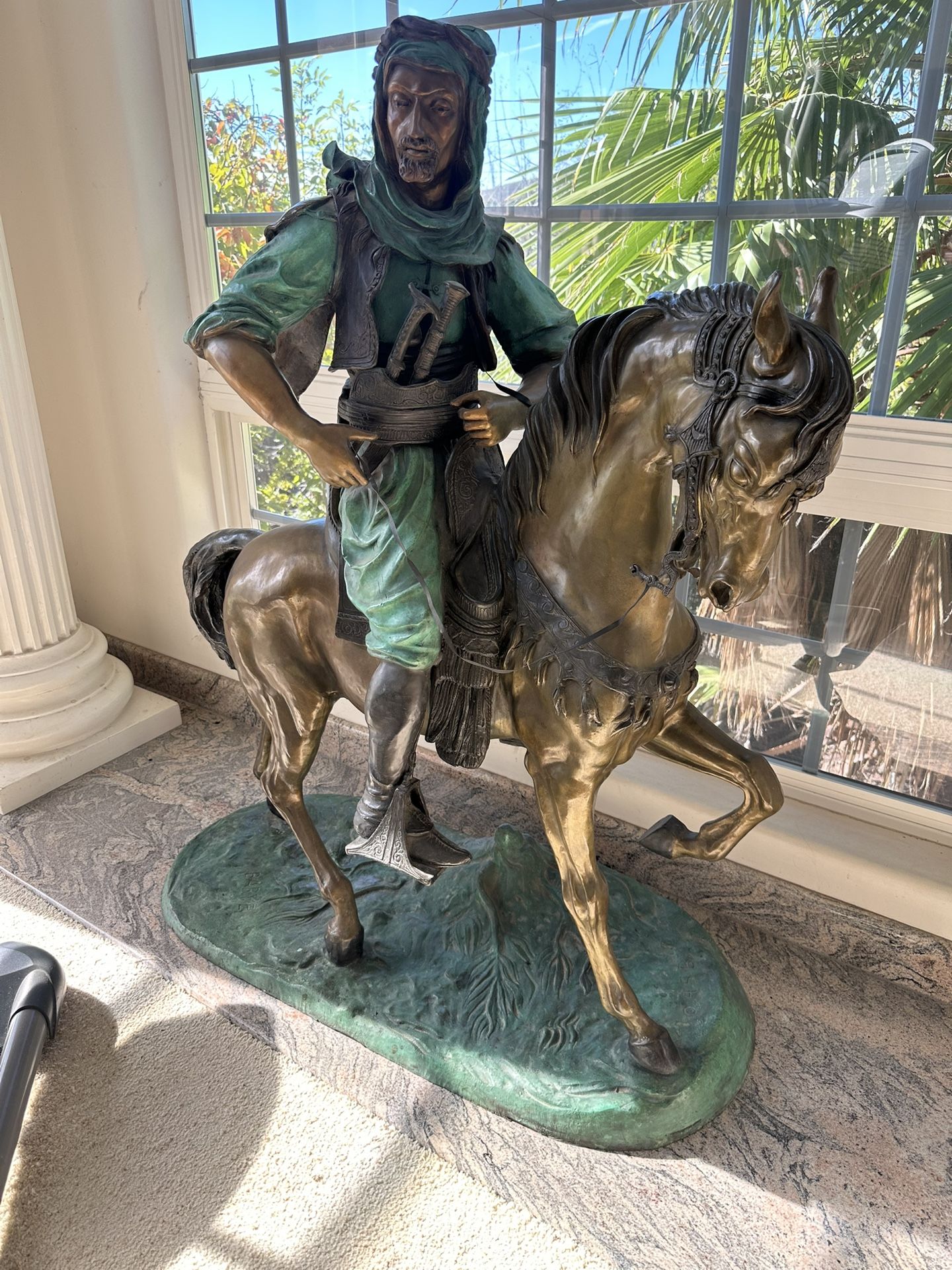 Bronze Sculpture “Arab On Horse” By Antoine- Louis Barye