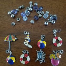 Summer Charms For Crafting Or Bracelet Making Brand New