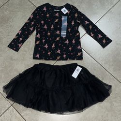Old Navy Toddler Girl’s Tutu Skirt and Blouse, Size 2t