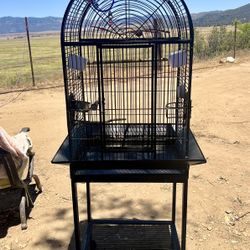 Bird Cage On Stand w Wheels