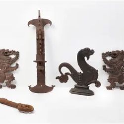 A five piece group of Continental ironware 19th-20th century