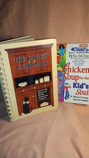 Photo THE COOK'S CUPBOARD NORTH AMERICAN COOKERY +CHICKEN SOUP FOR KID'S SOUL PAPERBACK BOOKS