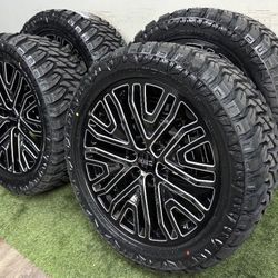 NEW 22 inch gm style wheels wrapped in 33x12.50R22 RBP tires