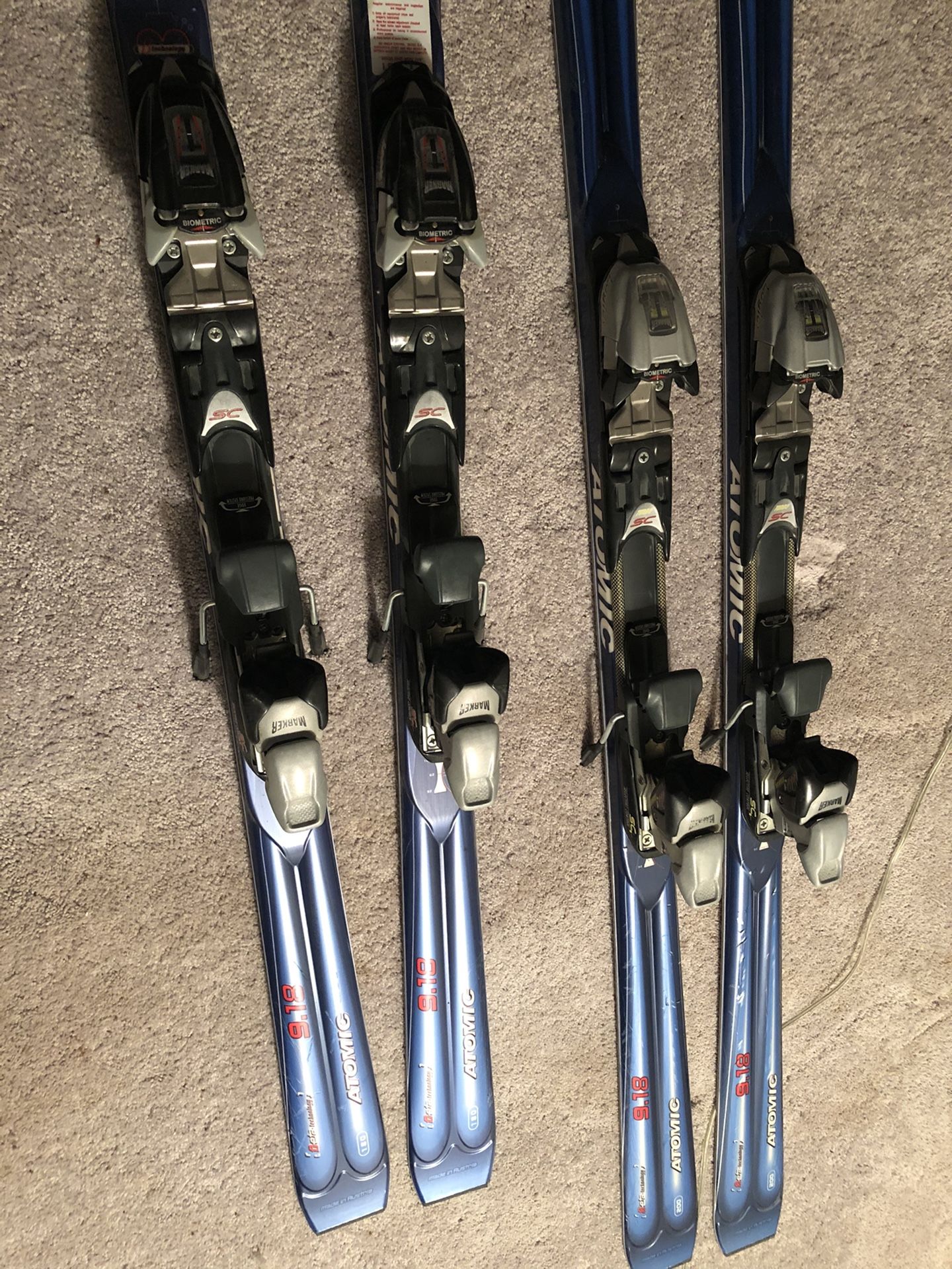 Atomic BCarv X9.18 180 and 200 Skis With Nordic Boots