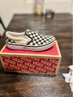 Van classic slip ons checkered size 13Y