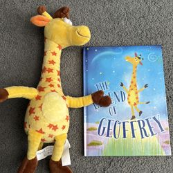 Geoffrey plush with book