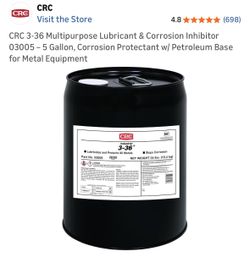 CRC 3-36 Multipurpose Lubricant & Corrosion Inhibitor 03005 – 5 Gallon, Corrosion Protectant w/ Petroleum Base for Metal Equipment