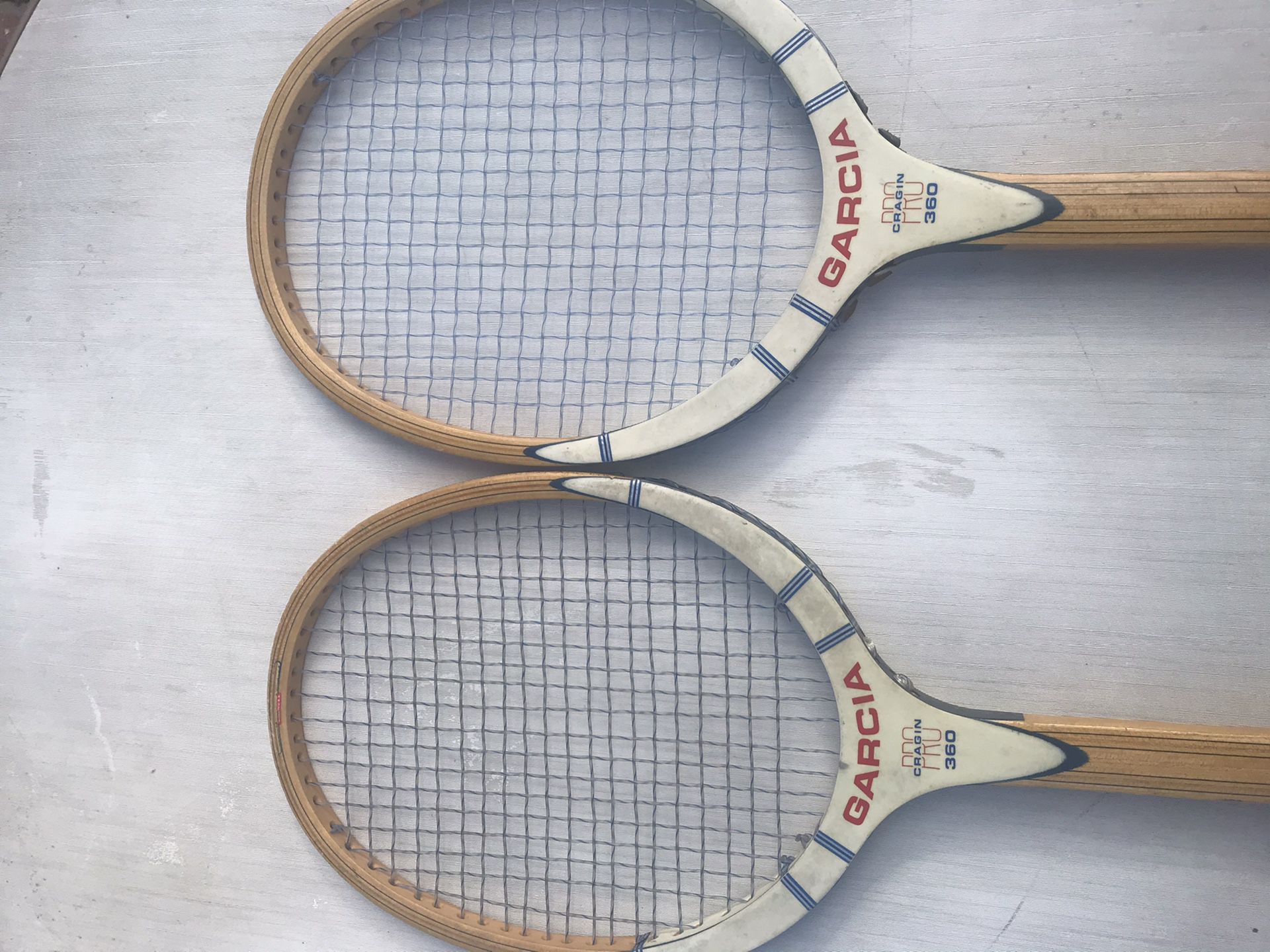 Vintage Garcia Cragin 360 Tennis Racket Set