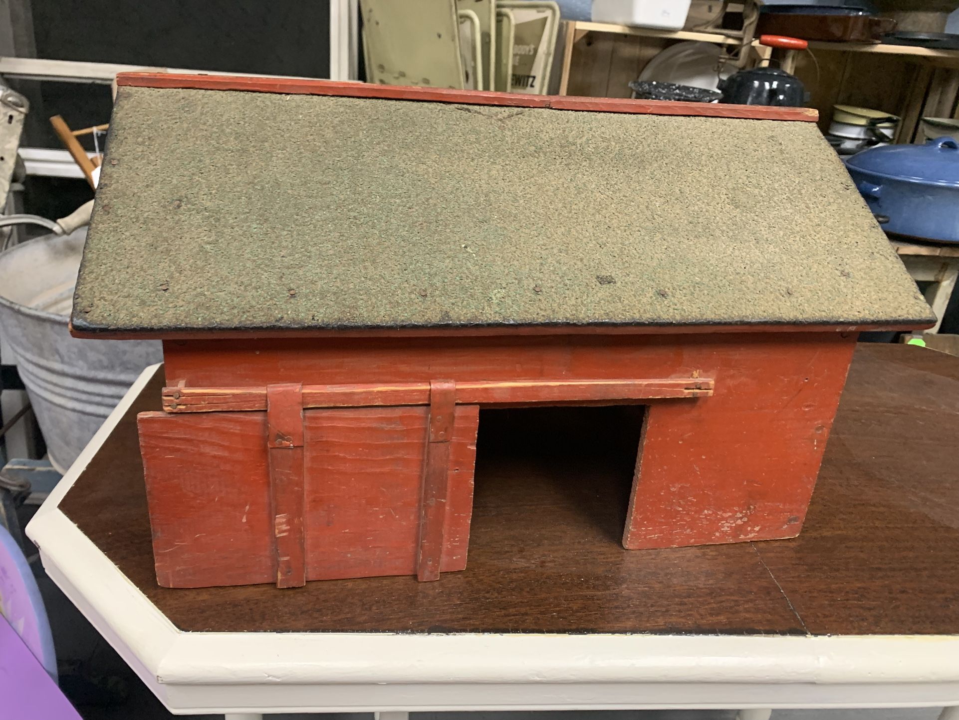 Vintage Wooden Barn Dollhouse