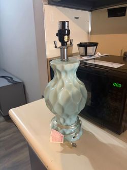 Lamp teal colored