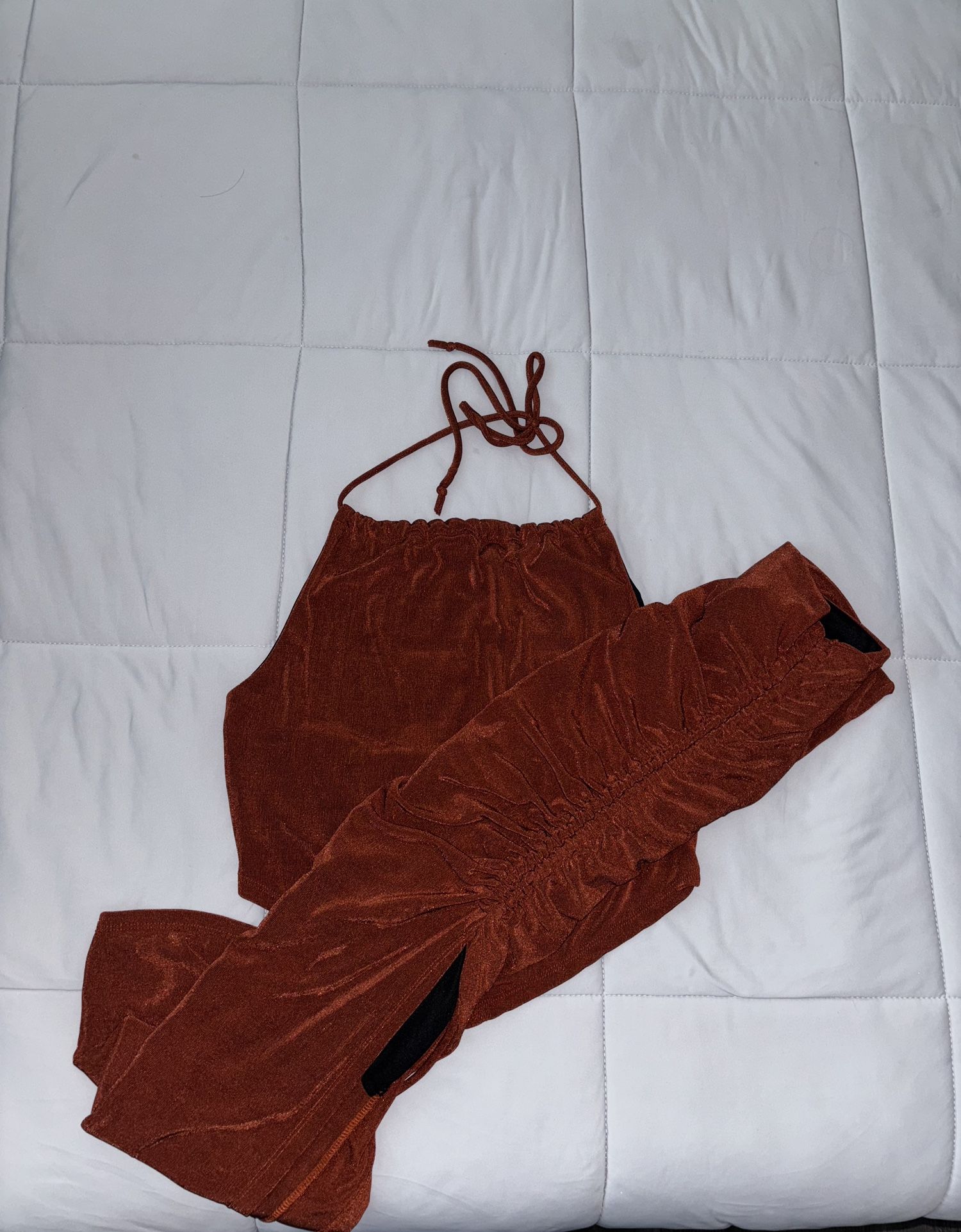 Halter Top & Skirt Set Size L