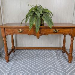 'Tell City' Solid Oak Console/Sofa Table