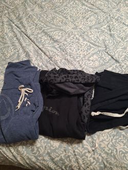 3 light weight hoodies in excellent condition  for 7 dollars  2 are medium and one large