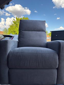 Grey Fabric Electric Recliner Chair