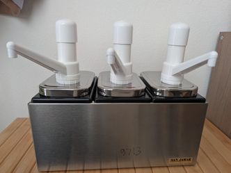 San Jamar Condiment Pump 3 Compartment