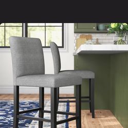 2 Gray Bar Stools 