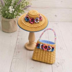 Classic Couture "The Lady Phoebe" Minature Hat & Purse Set with Stand - 2000