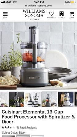 Cuisinart Elemental 13-Cup Food Processor with Spiralizer and