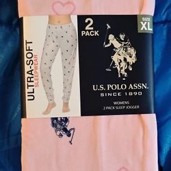 US Polo Assn. Ultra Soft 2 Pk Women's Sleep Pants XL