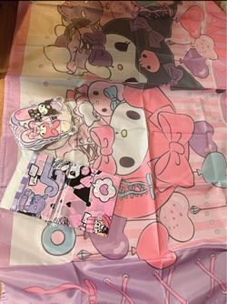 Kuromi and melódi birthday decor