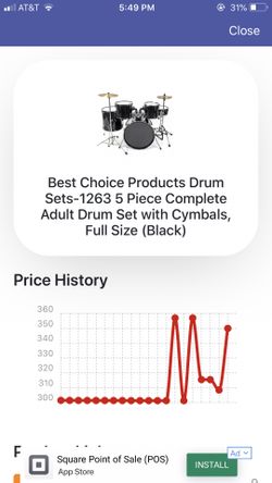 Adult Drum Set 5 piece