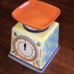 Ceramic Antique Cookie Jar (Kitchen Scale) w/ Lid
