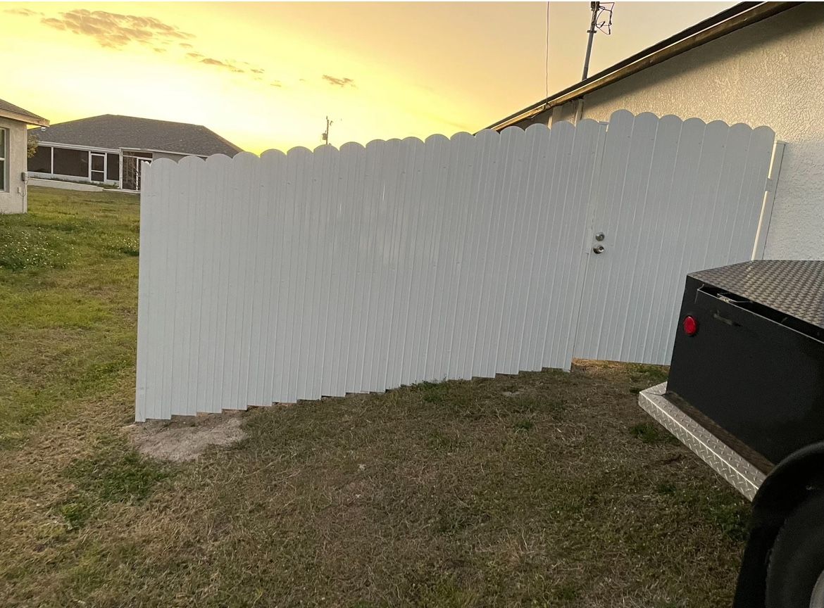 Metal Fence With Steel Posts