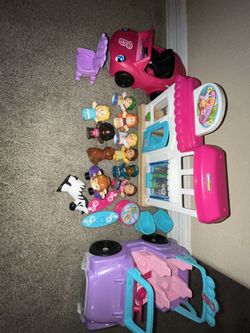 Little People Barbie Beach Boardwalk Playset