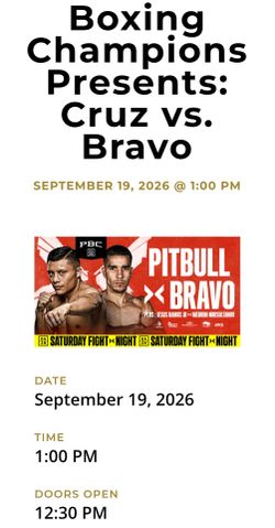 Issac "Pitbull" Cruz vs Nestor Bravo