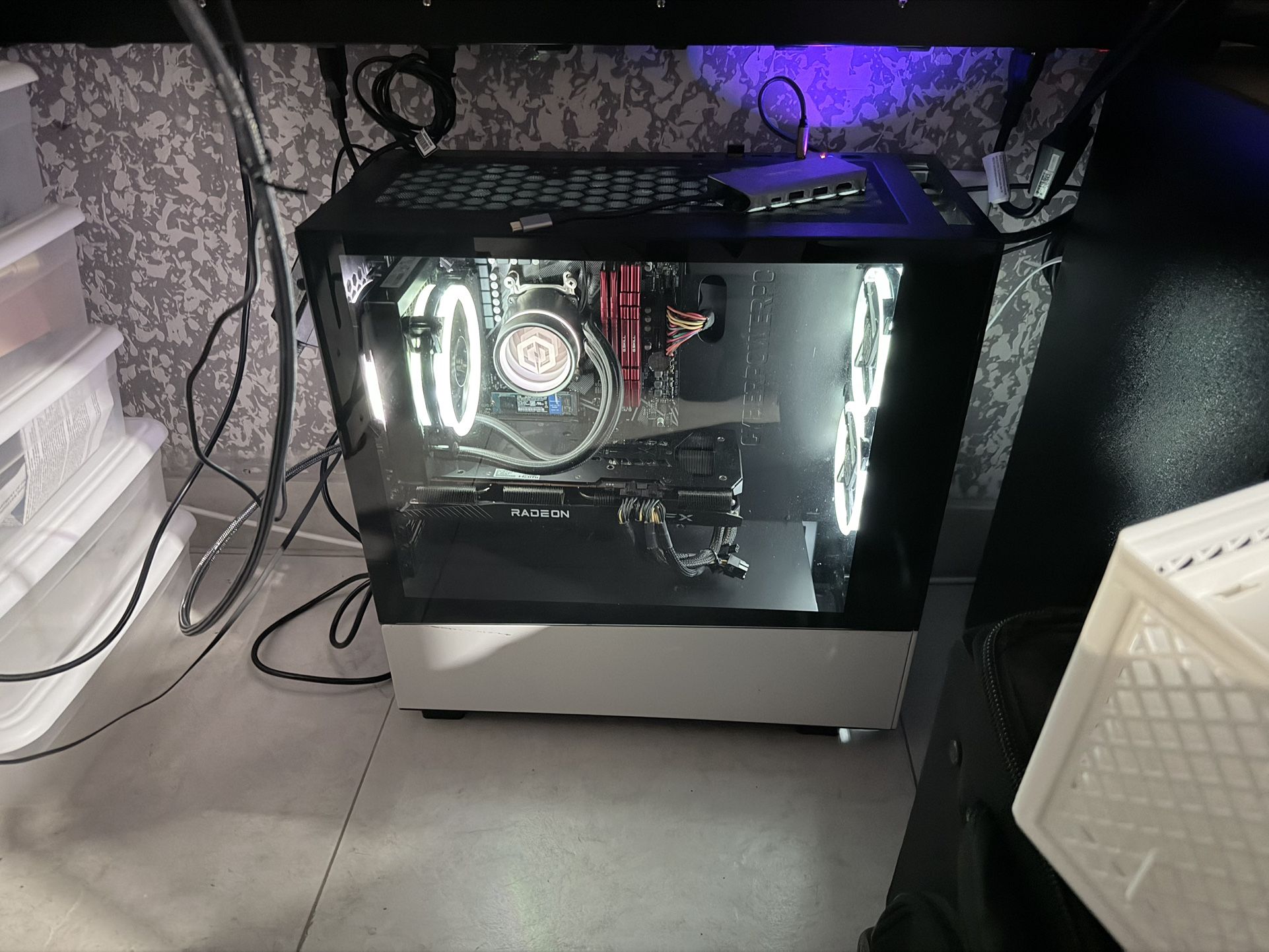 Gaming PC with Monitor, RGB Keyboard and RGB Mouse