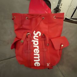 LOUIS VUITTON X SUPREME Backpack PM red Epi Christopher multipocket bag NEW LV