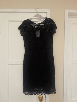 ODCOCD Black Lace Mini Dress