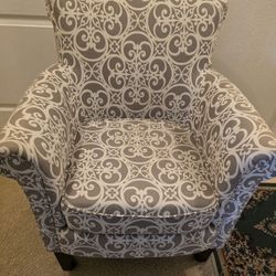 Brooke Tight Back Club Chair Grey Multi Solid Wood
