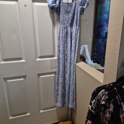 Light Purple Dress With Pink Flowers