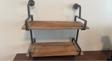 Tiered Industrial Wall Shelf
