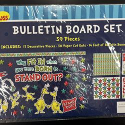 Dr. Seuss Bulletin Board Set New 59 Pieces 