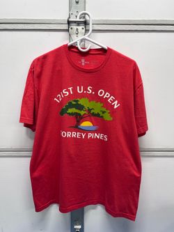 121st U.S. Open Torrey Pines T-Shirt Men’s Large Red Golf Tee