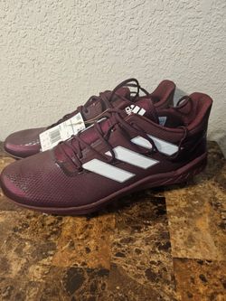 New Adidas Adizero Afterburner  Men's Size 14 Maroon Metal Baseball Cleats H00977
