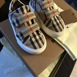 Authentic Toddler Burberry Shoes Size One 