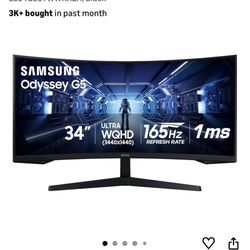 Odyssey G5 34” Ultra Wide Curved Monitor 