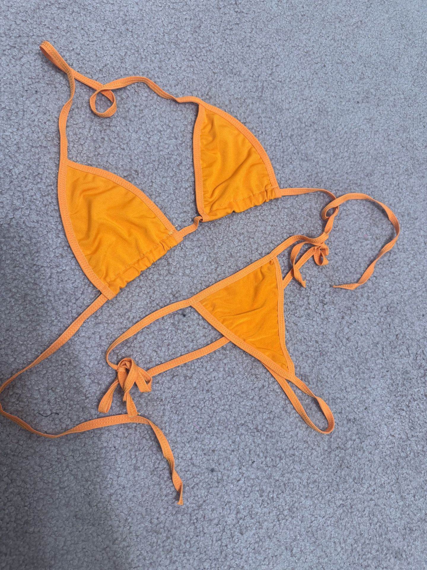 New Small Orange Bikini Lingerie Set Festival Rave Outfit
