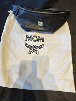 MCM Black Visetos Medium Fursten Belt Bag