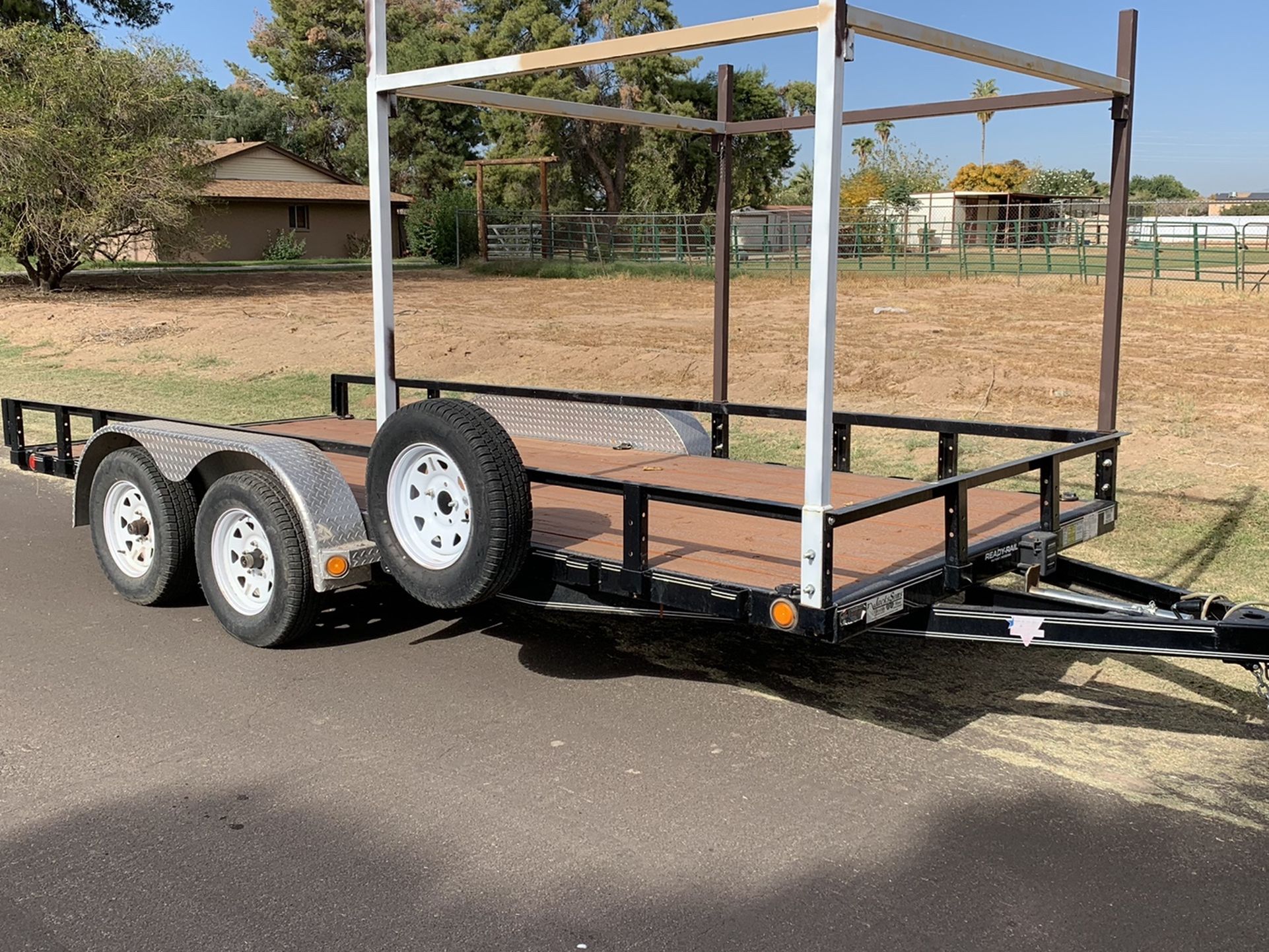 Utility Trailer Overhead Racks Utility Type Trailer Overhead Lumber / Kayak Rack Bolts To The Railing ...