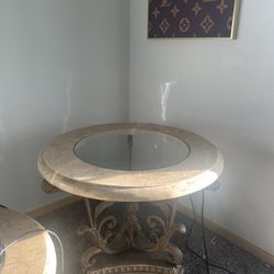 3 beige coffee tables 