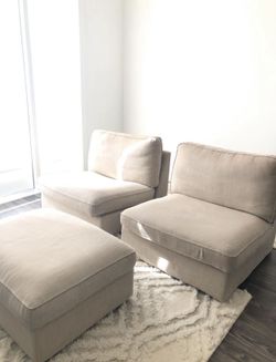 Couch And Ottoman Set IKEA KIVIK Brand