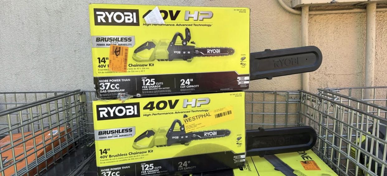 Ryobi Ryobi 40v 14 inch hp chainsaw kit with battery and charger