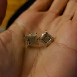 Mens Screwback Micro PAVE earrings